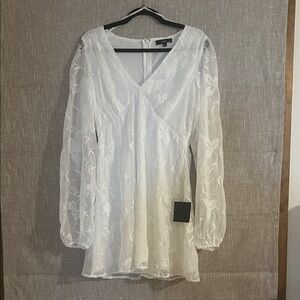 Lulu's White Sheer Dress